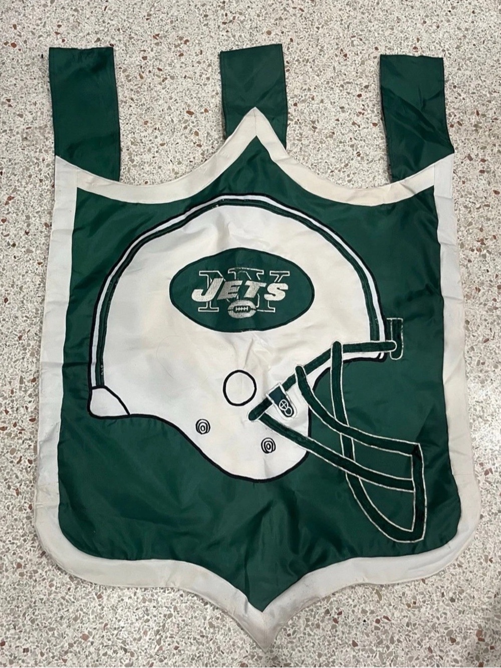 vintage New York Jets "Garden Flag" or Pennant Banner.